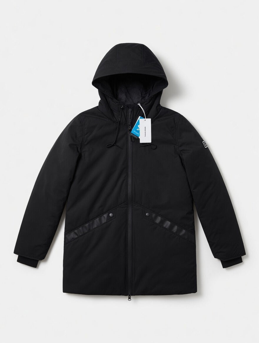 Timezone Woman Bonded Long Jacket 3 - Black