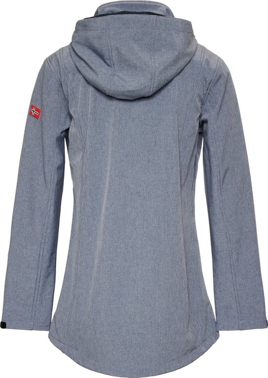 Nordberg Dames Softshell jacket Ronda - Ocean melange - Maat XXL
