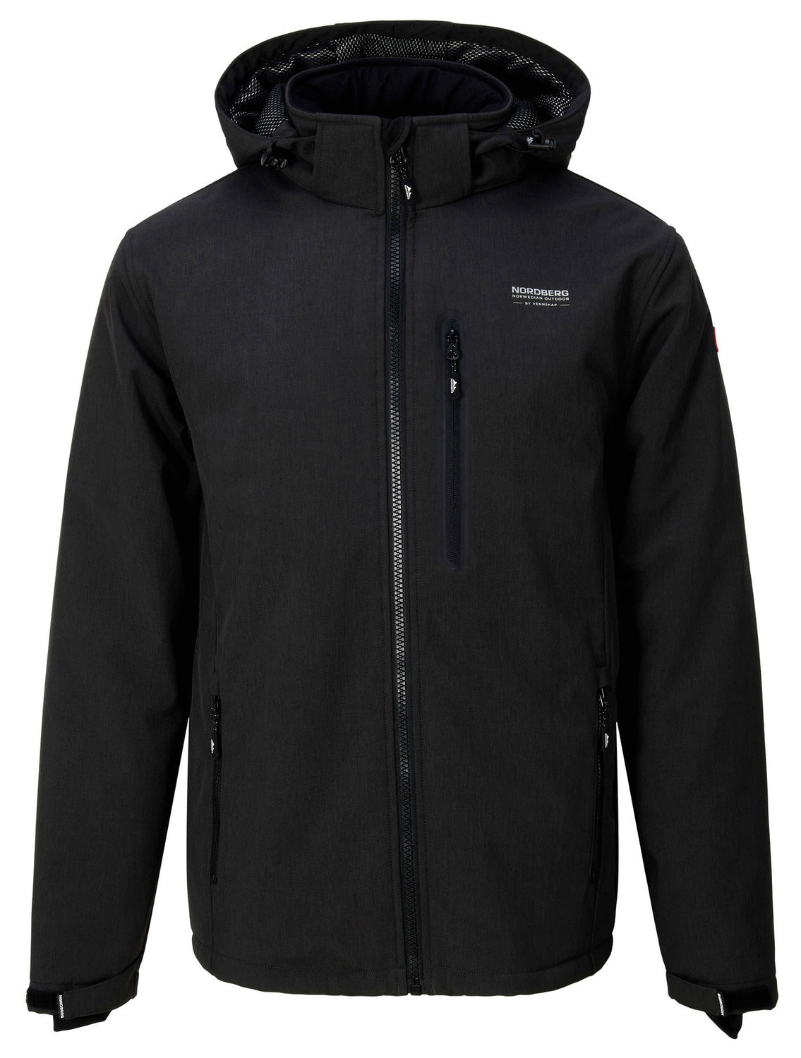 Nordberg Men's Padded Softshell Jacket Laser - Black melange - XXXL