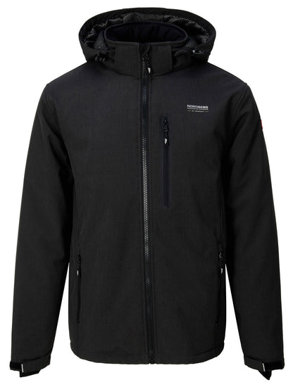 Nordberg Men's Padded Softshell Jacket Laser - Black melange - XXXL