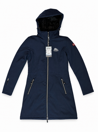 Nordberg Dames Softshell jacket long Victoria - Dark navy melange - Maat S