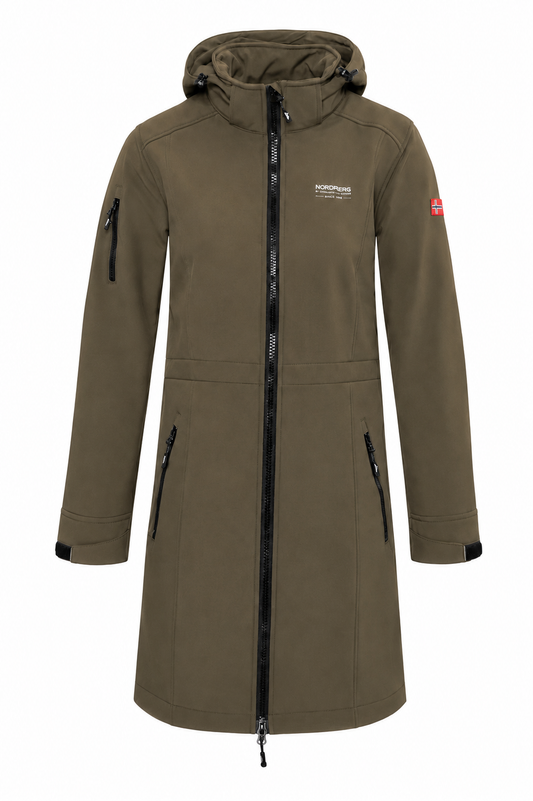 Nordberg Dames  Softshell Long Gisella - Army groen - Maat S