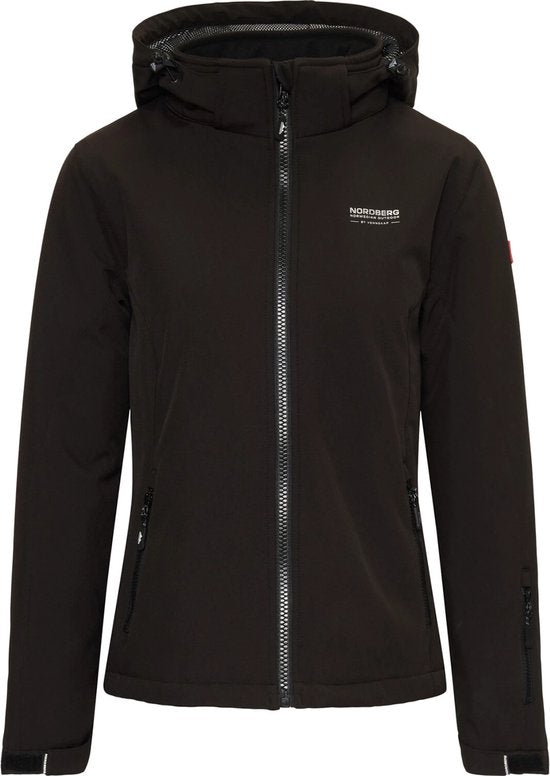 Nordberg Dames Padded Softshelljacket Shirley - Black - Maat L