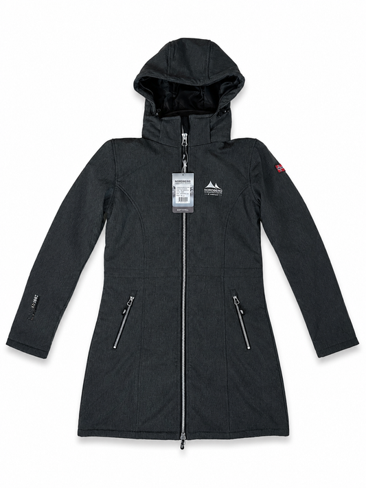 Nordberg Dames Softshell jacket long Victoria - Antra melange - Maat S