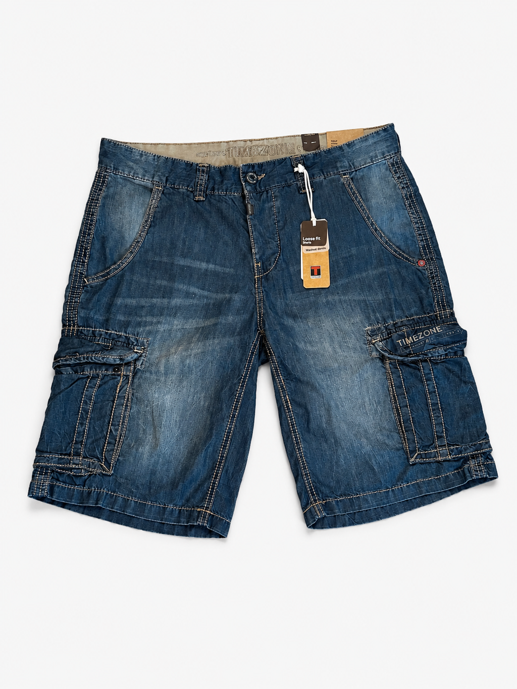 Timezone Herren Loose Maguire Short - Dark Sea Wash - Größe 32