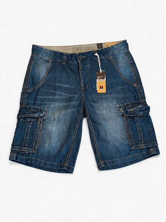 Timezone Bermuda homme Loose Maguire - Dark Sea Wash - Taille 32