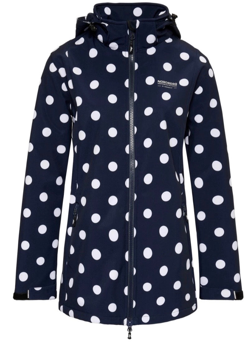 Veste Softshell Nordberg Polka Dots - Femme - Marine