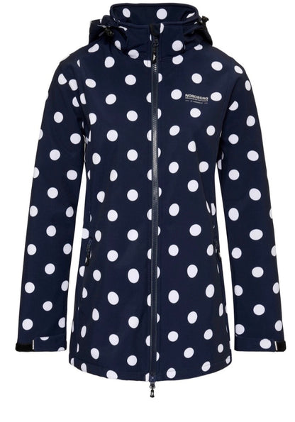 Veste Softshell Nordberg Polka Dots - Femme - Marine