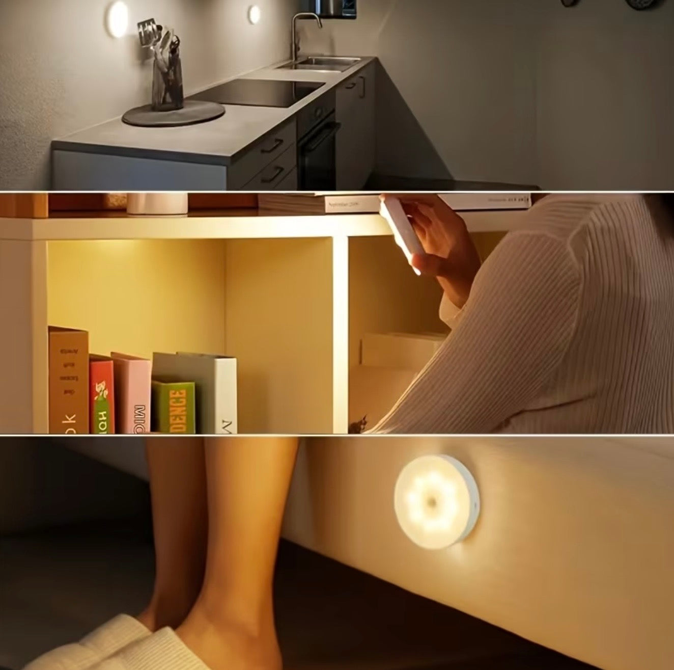 Rechargeable night light with motion sensor