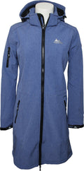 Nordberg Damen Softshell Lang Gisella - Hellblau Melange / Schwarz Melange - Größe S