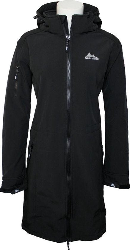 Nordberg Damen Softshell Lang Gisella - Hellblau Melange / Schwarz Melange - Größe S