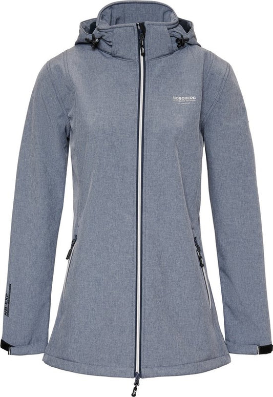 Nordberg Dames Softshell jacket Ronda - Ocean melange - Maat XXL
