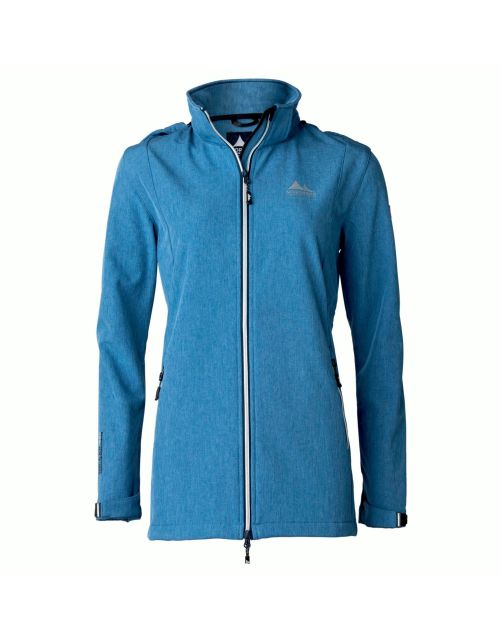 Nordberg Damen Softshelljacke Ronda - Hellblau meliert / Schwarz meliert - Größe S