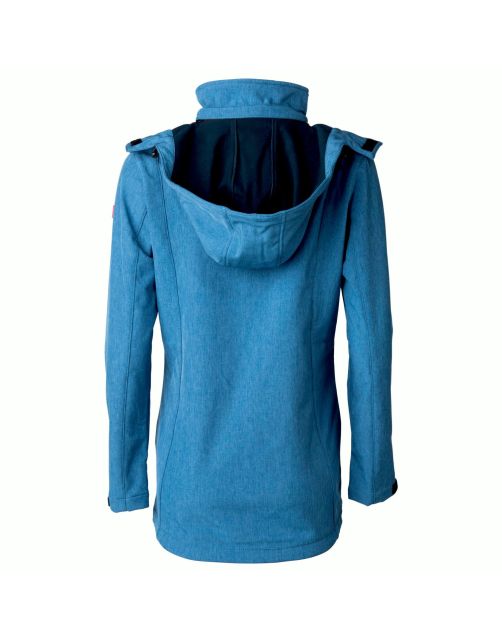 Nordberg Damen Softshelljacke Ronda - Hellblau meliert / Schwarz meliert - Größe S