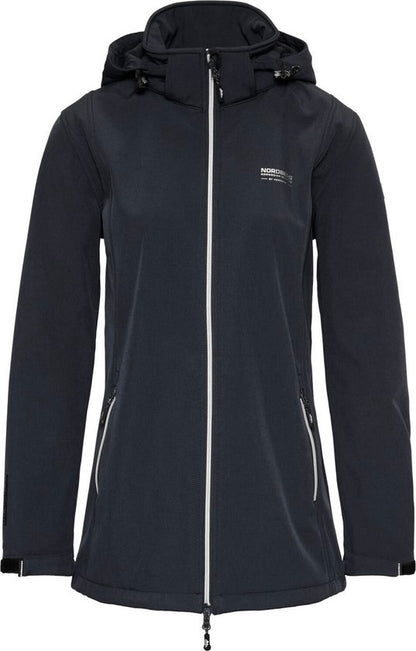Nordberg Damen Softshelljacke Ronda - Hellblau meliert / Schwarz meliert - Größe S