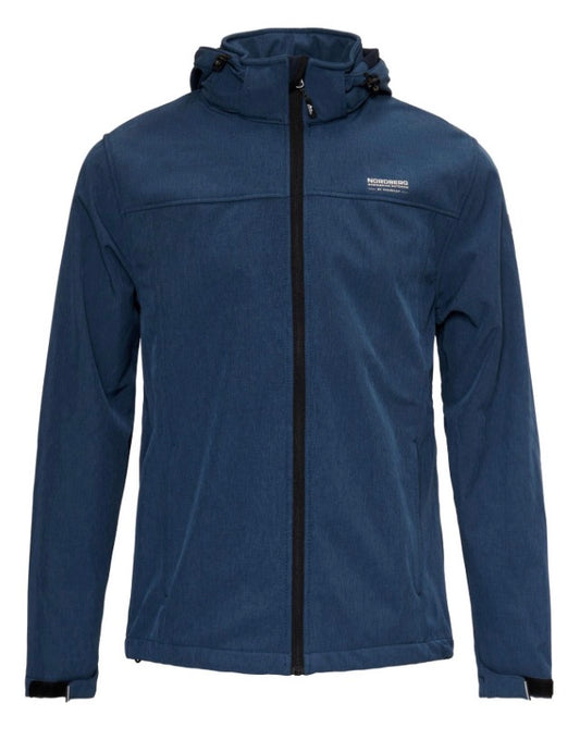 Nordberg Heren Softshelljacket Kjeld - Navy melange - Maat XXXL