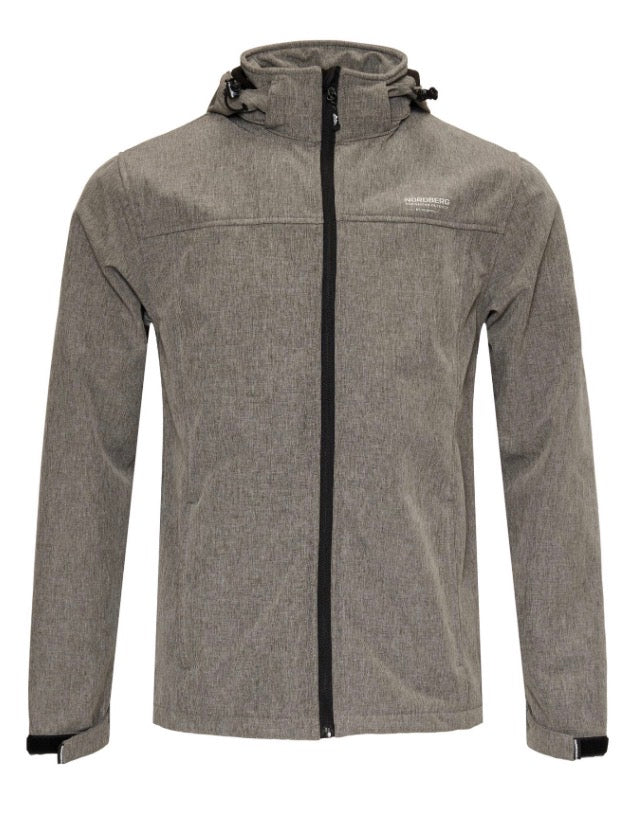 Nordberg Herren Softshelljacke Kjeld - Grau melange - XXXL